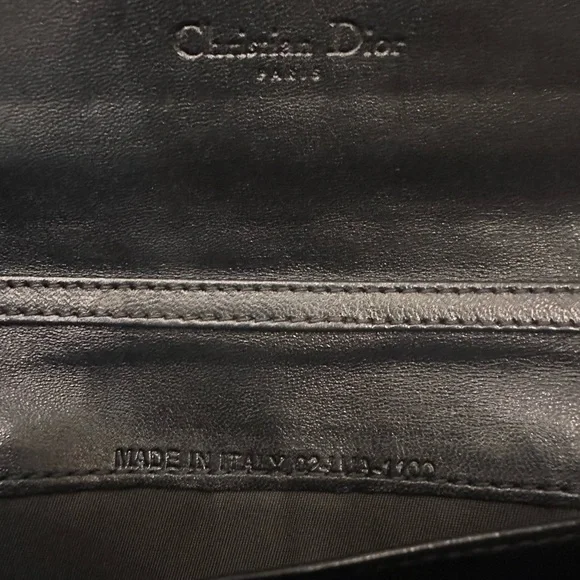 Christian Dior Cannage Paten Leather Wallet on Chain Black - Picture 9 of 14